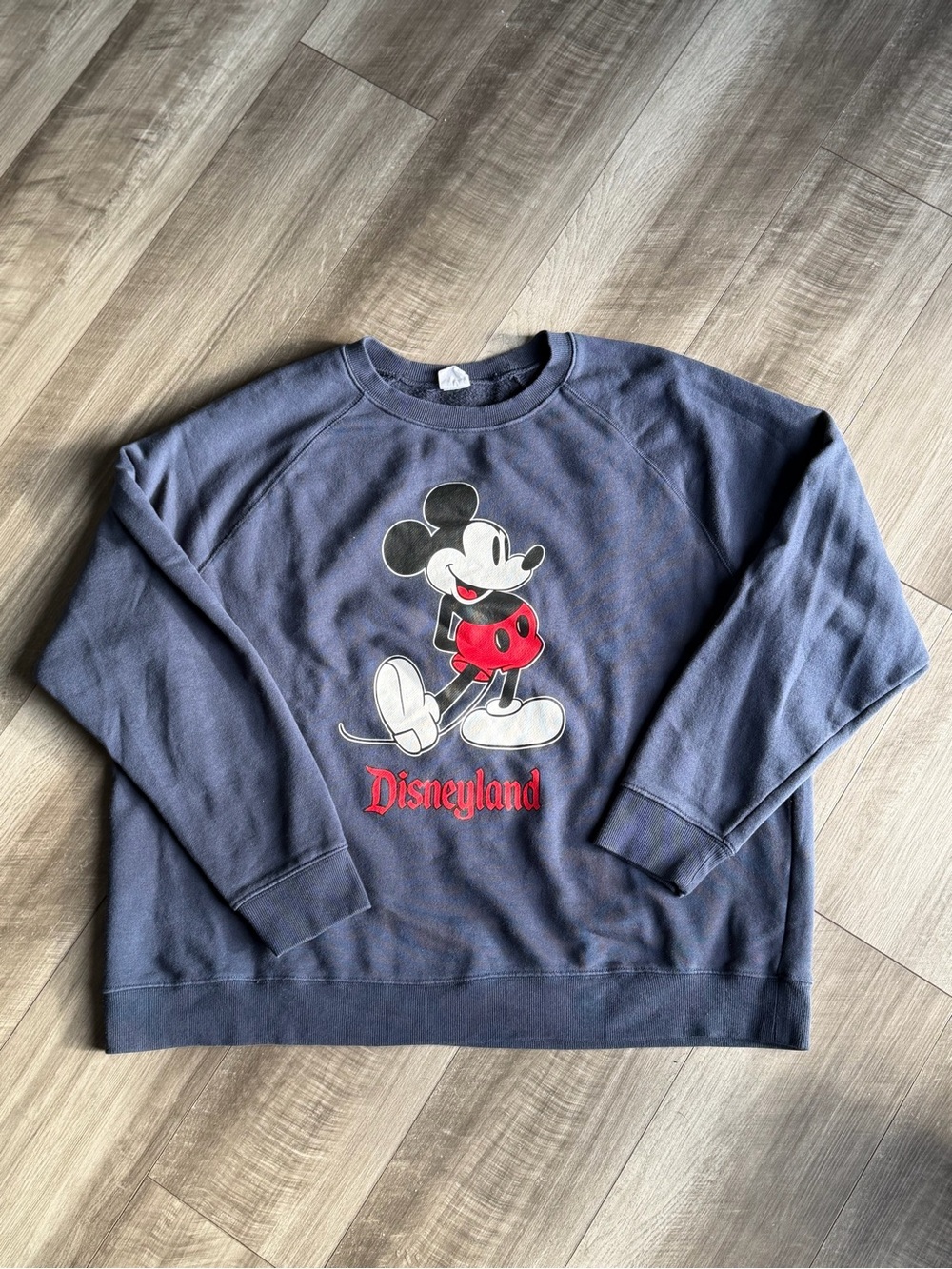 Mickey Mouse Disneyland Navy Crew Neck Pullover Sweatshirt Women’s XL/XXL